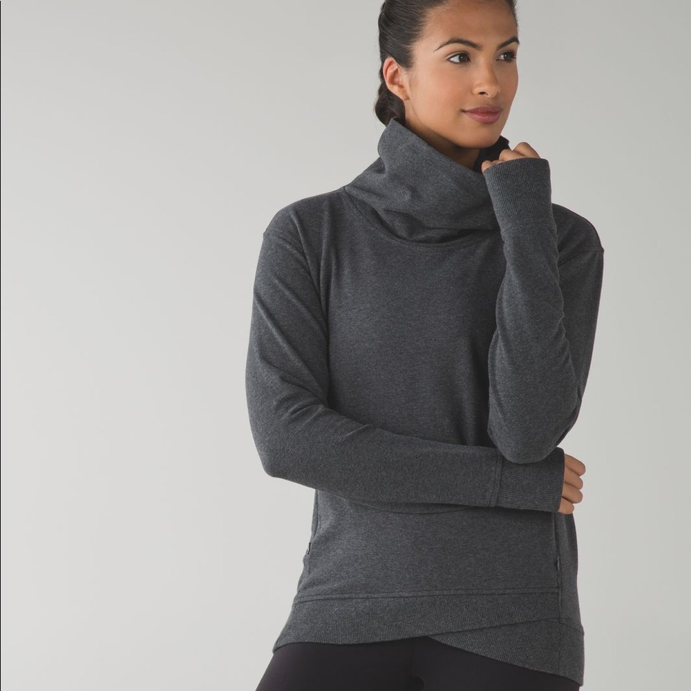 Lululemon On The Double Pullover Gray 6 EUC